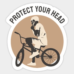 Bmx Protect Your Head Sticker